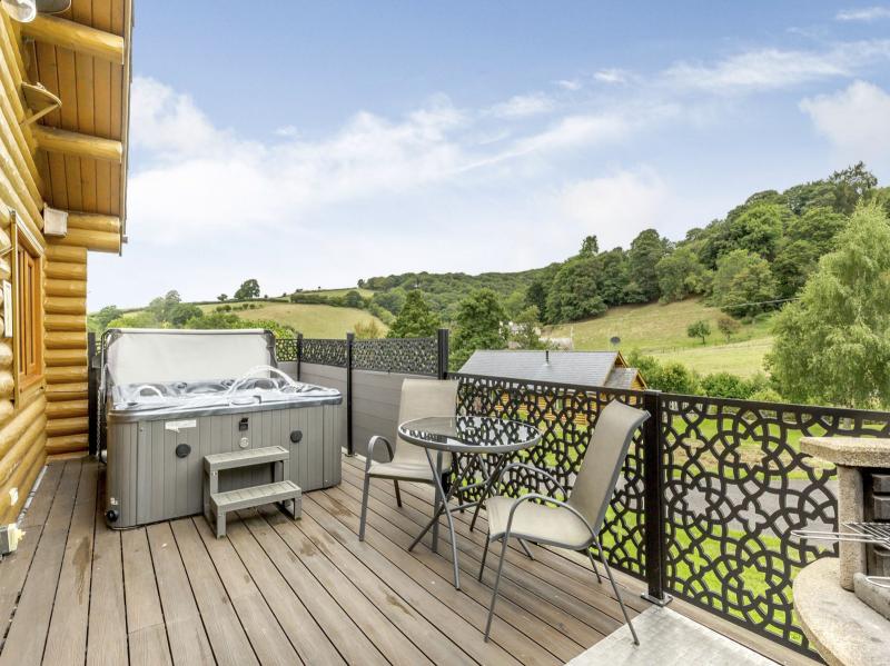 Private deck with hot tub