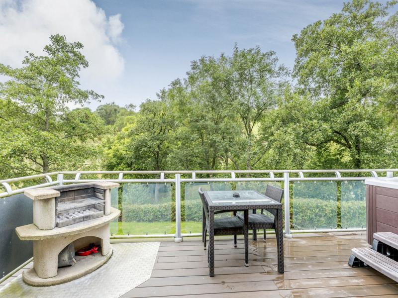 BBQ and outdoor dining area