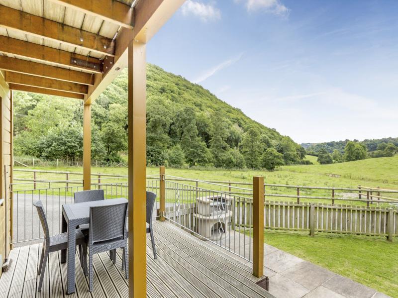 Outdoor dining area with BBQ